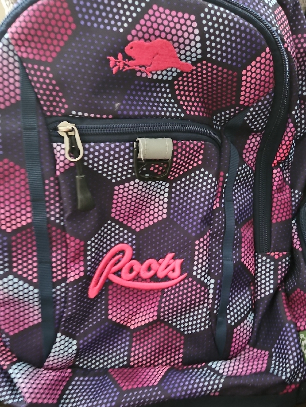 Roots Geometric Patterned Backpack - Picture 2 of 8